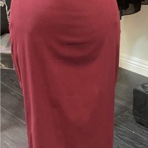 Dolce and Gabbana burgundy pencil skirt